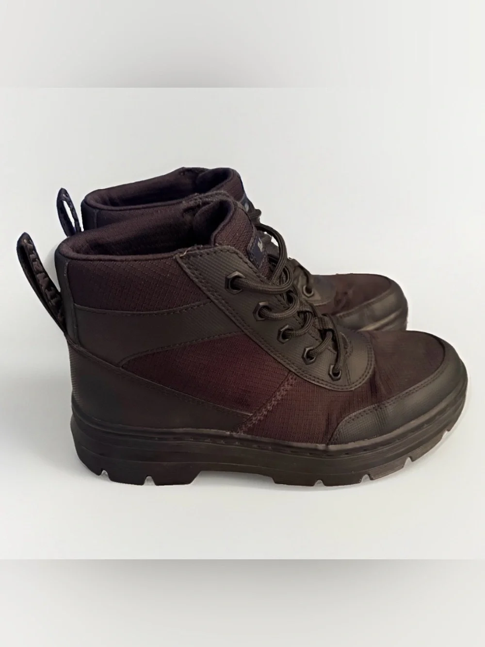 Dr Martens Bonny Tech Black Leather Casual Combat Boots Mens US 7 Women 8 Docs